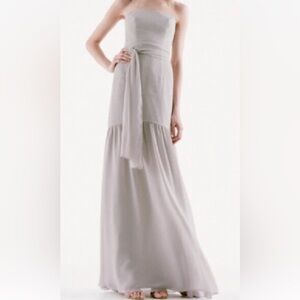 White by Vera Wang Strapless Dress with Bow women size 6‎
